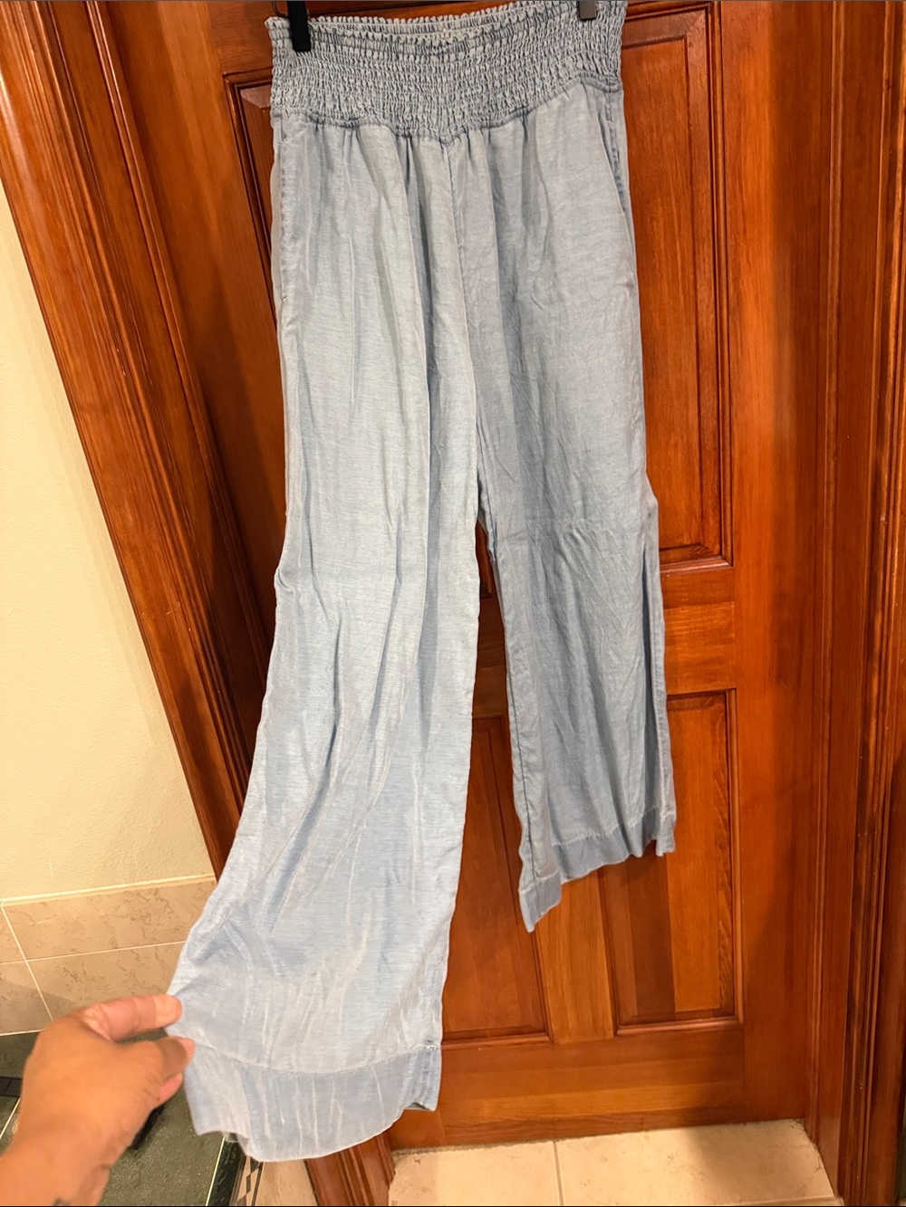 Joie Light Blue Wide-Leg Pants